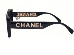 CHANEL - Black - P83031 - Female- Plastic - Hexa Square-CR-UV400-Medium-Eyewear