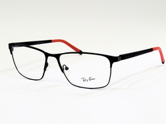 Ray-Ban Rectangular Eyeglasses with Red Accents