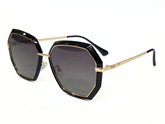 Luxury Geometric Black & Gold Sunglasses – Unisex Bold Style