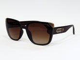 Chanel Black Square Sunglasses with Brown Gradient Lenses for Women.