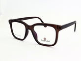 Modern Brown Rectangular Eyeglasses – Lightweight & Durable