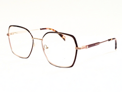 Designer Eyeglasses Geometric Rose Gold Metal – Unisex Fashion Frame