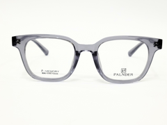 PALNDER Square-Shaped Glasses in Dark Gray/Black Plastic Frame.