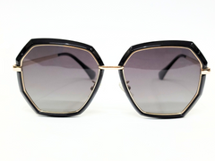 Luxury Geometric Black & Gold Sunglasses – Unisex Bold Style