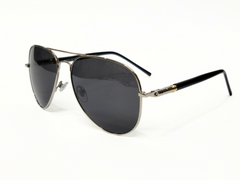 MONT BLANC - Aviator Sunglasses - Silver Frames, Dark Lenses, Metal*