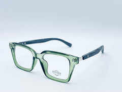 Matrix 570876 Unisex Square Acetate Frame with Wooden Temples