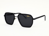 Lacoste Sunglasses – Model 0803, Black Geometric Aviator, Gradient Lens
