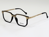 Prada Black&Golden / Black&sliver Rectangular Eyeglassesp
