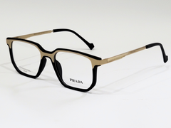 Prada Black&Golden / Black&sliver Rectangular Eyeglassesp