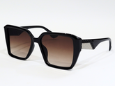 Chanel Black Square Sunglasses with Brown Gradient Lenses Women.