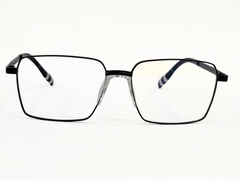 "Black Square Eyeglasses Metal Frame for Men and Women"