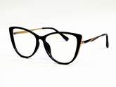 "Stylish Black and Gold Square Frame Glasses for Women Wear"