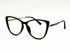 "Stylish Black and Gold Square Frame Glasses for Women Wear"