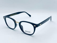 Moscot Originals NYC Tortoise Temple Round Eyeglasses – Black & Gold Accent