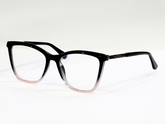 Designer Eyeglasses Black and Pink Square Frame for Women"
