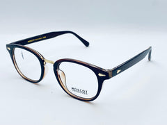Moscot Originals NYC Tortoise Temple Round Eyeglasses – Black & Gold Accent