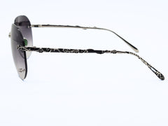 Designer - Sliver + Black - Female - Aviator - Metal - CR UV - Medium - Eyewear
