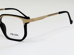 Prada Black&Golden / Black&sliver Rectangular Eyeglassesp