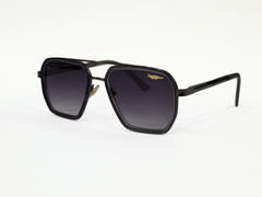 Lacoste Sunglasses – Model 0803, Black Geometric Aviator, Gradient Lens
