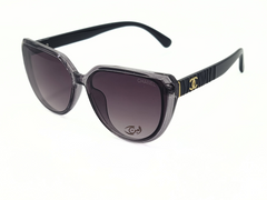 CHANEL- Light Brown With Black Stick-55-17-142-Female-Plastic-CatEye-CR-UV400-Medium-Eyewear