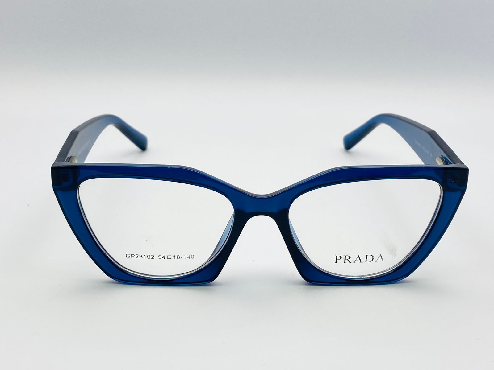PRADA-GP23102-Black-Tiger Print -Blue-Gray-Multi Colour-Female-Plastic- Cat-eye -Medium -Eyewear