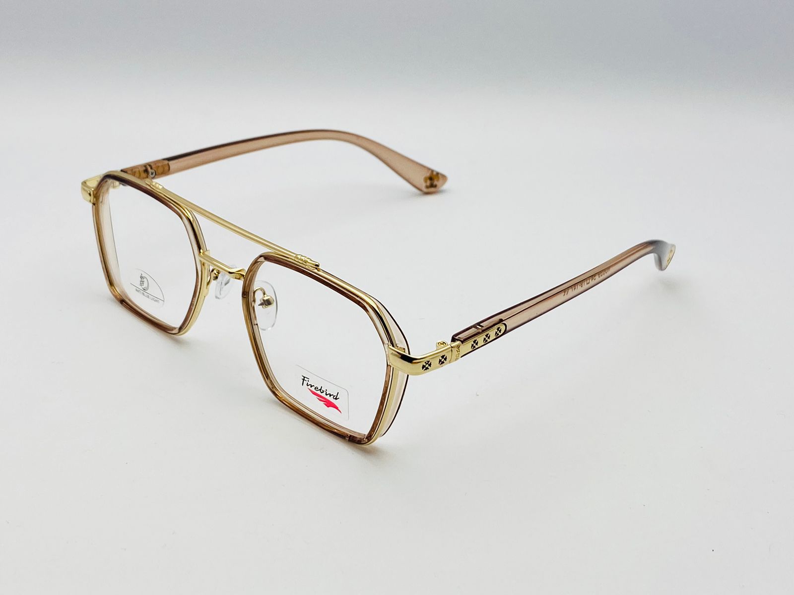Designer Frame-Male-plastic with Metalic- Square- Medium-Eyewear