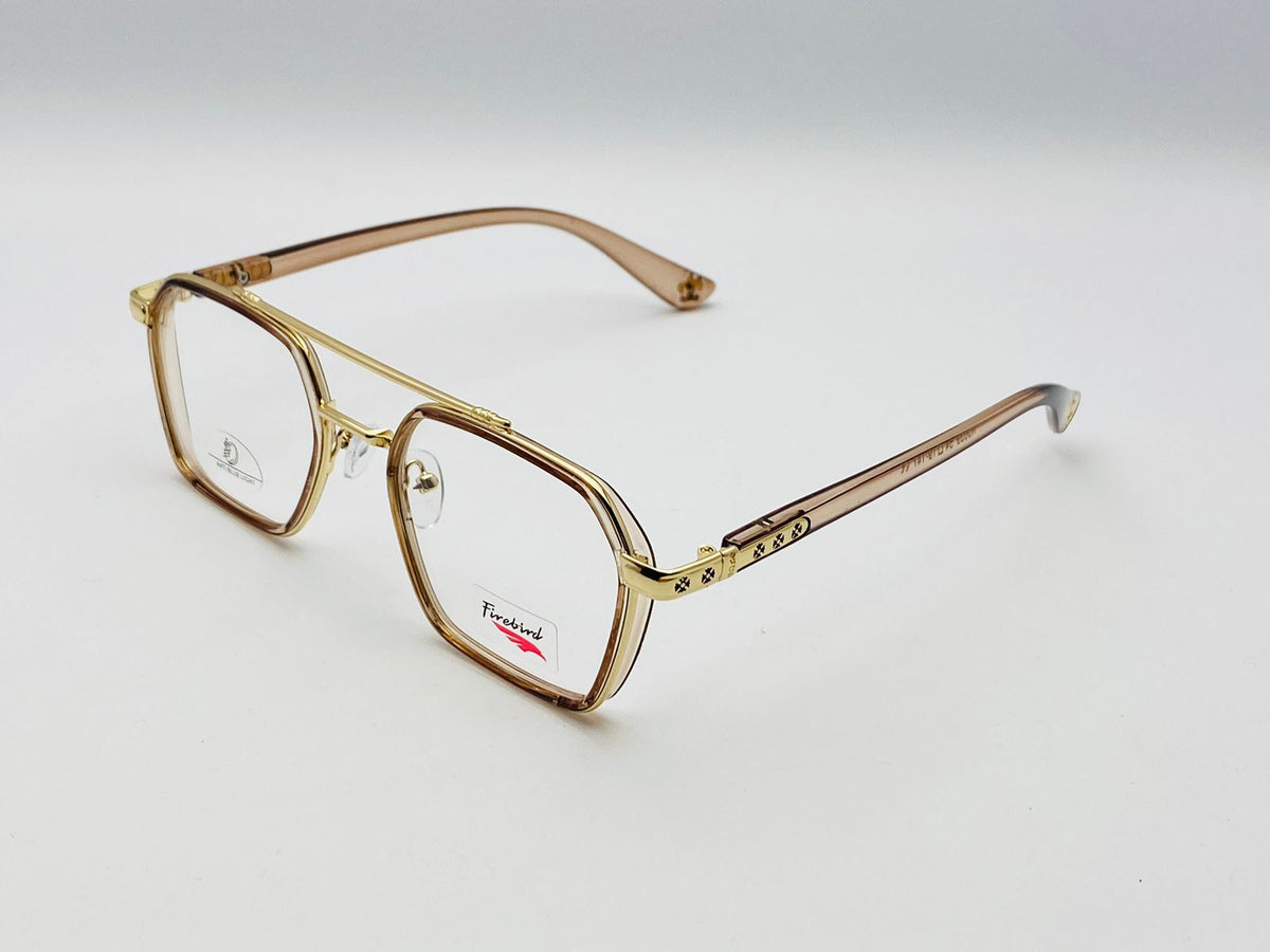 Designer Frame-Male-plastic with Metalic- Square- Medium-Eyewear
