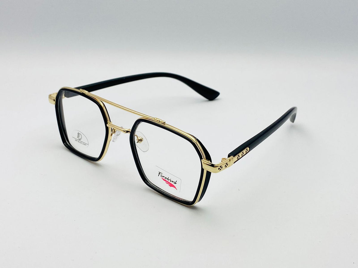 Designer Frame-Male-plastic with Metalic- Square- Medium-Eyewear