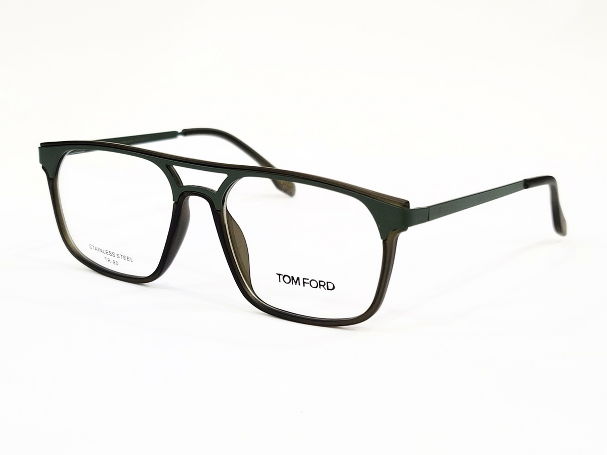 Tom Ford Black-Gold & Silver Square Eyeglasses, Dtylish, Durable, & LightWeight.y