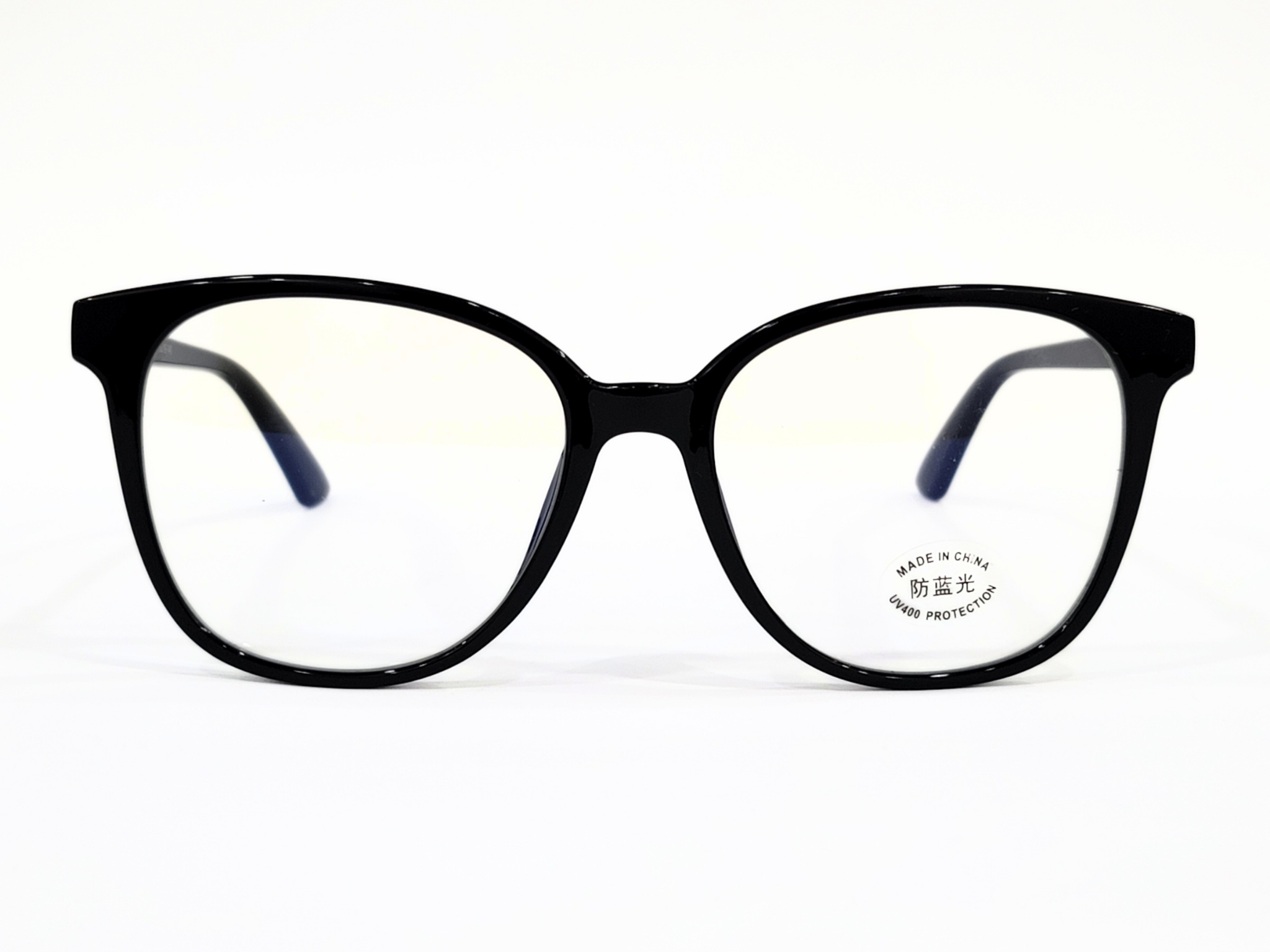 Designer Eyeglasses – Black Acetate Frame, 51-19-148