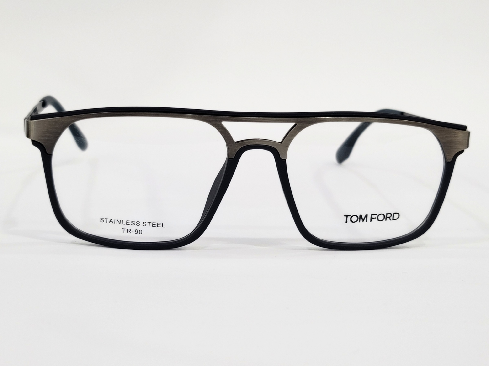 Tom Ford Black-Gold & Silver Square Eyeglasses, Dtylish, Durable, & LightWeight.y