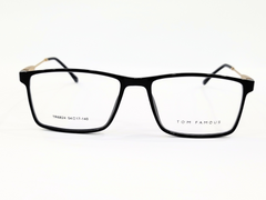 TOM FAMOUS Black Golden Rectangular Glasses (Unisex) - TR6824