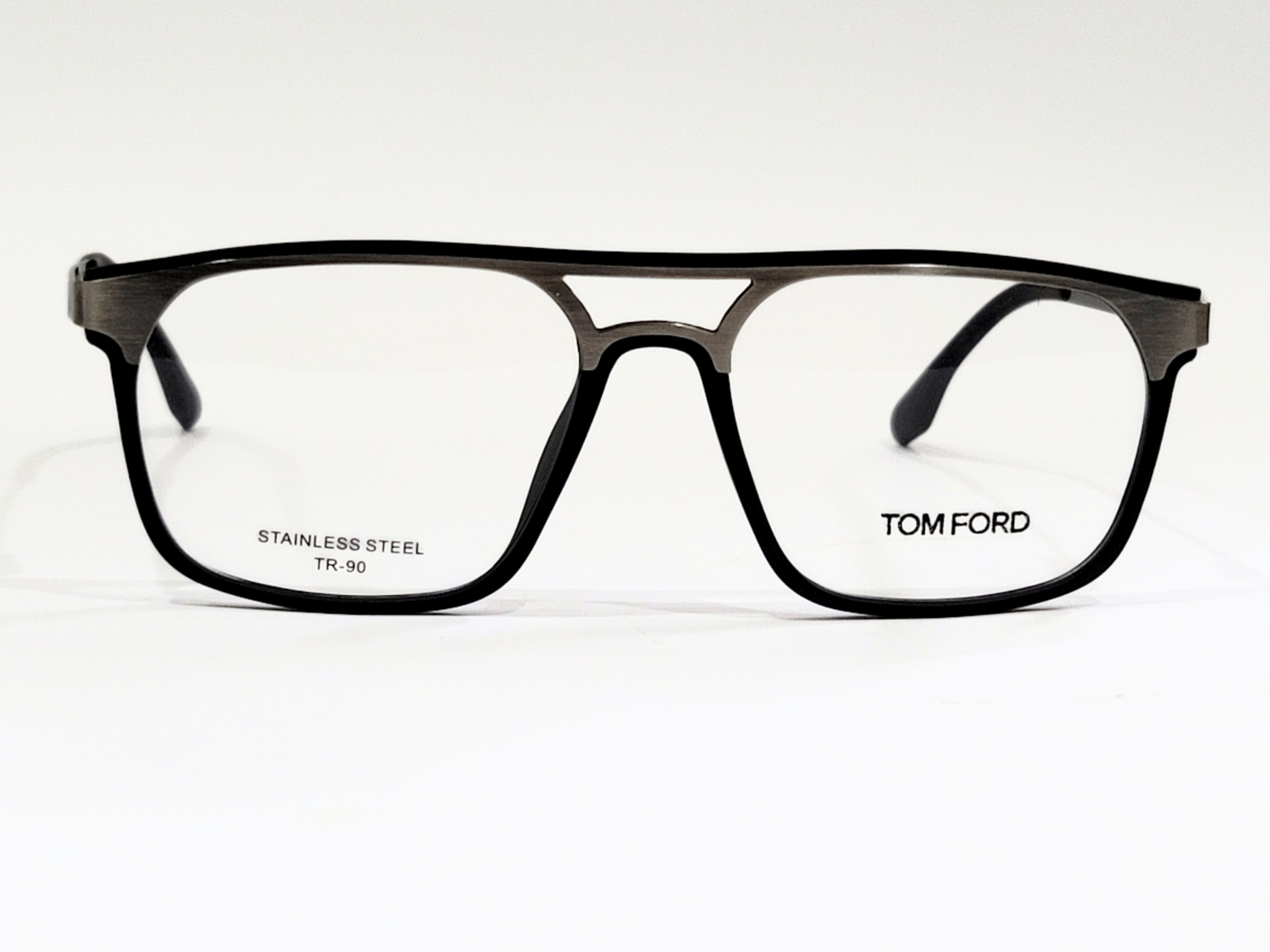 Tom Ford Black-Gold & Silver Square Eyeglasses, Dtylish, Durable, & LightWeight.y