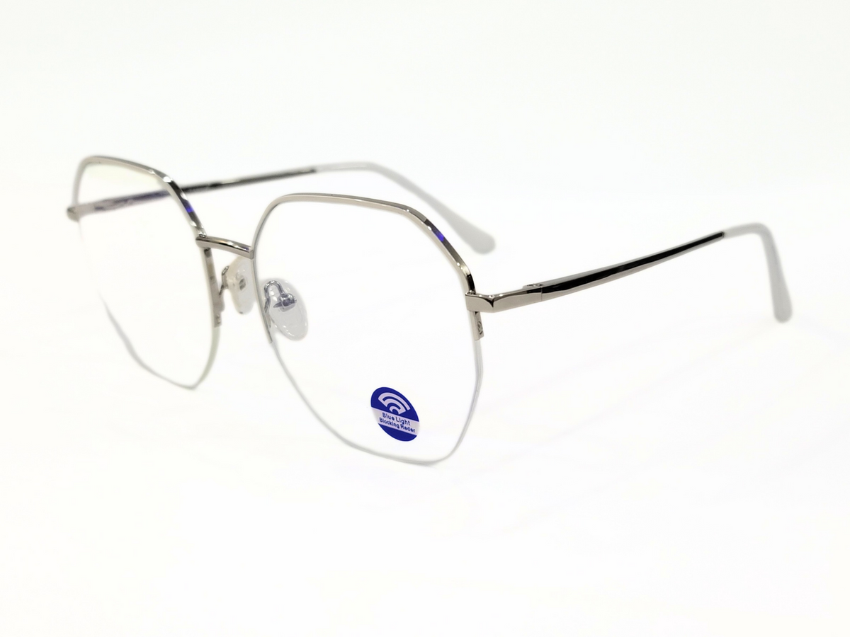 Designer Silver Hexa Glasses (Unisex)