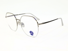 Designer Silver Hexa Glasses (Unisex)