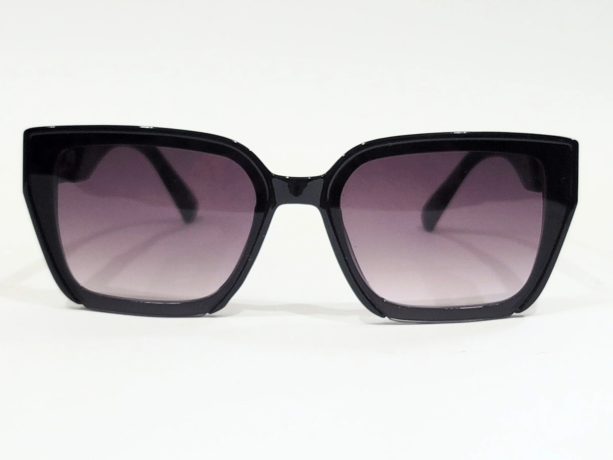 Dior SunGlasses Black Square Sunglasses with Gradient Purple Lenses and Accents.