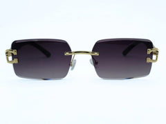 Royal Luxe Gradient Sunglasses with Gold Crocodile Detail