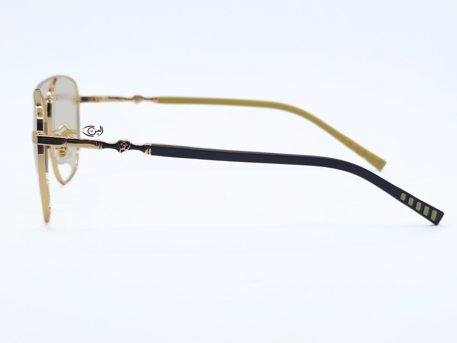 Designer  - Golden black contrast - male - Metal - Double Bridge Square - Wide - Eyewear