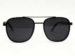 Designer Sunglasses Black Square Aviator  for Men and Women, Modern Design with Dark Lenses
