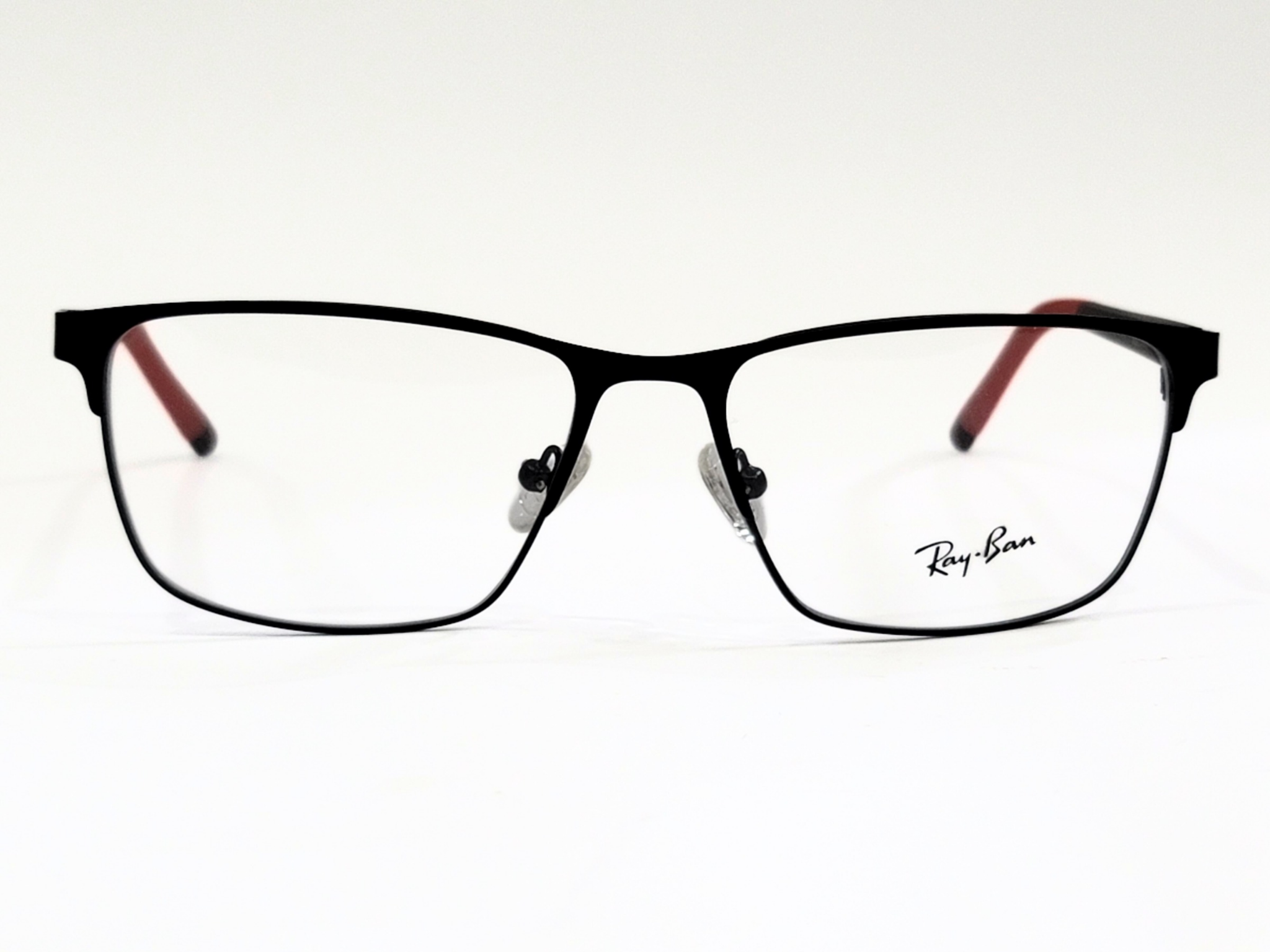 Ray-Ban Rectangular Eyeglasses with Red Accents