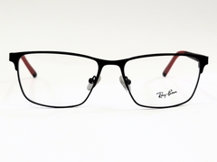 Ray-Ban Rectangular Eyeglasses with Red Accents