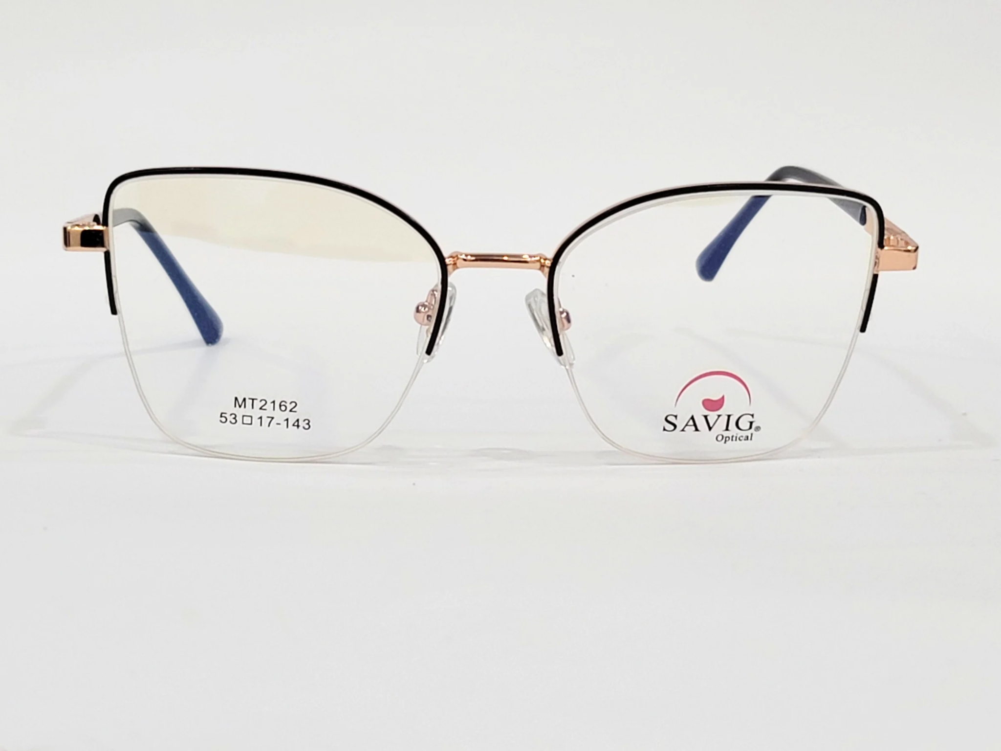 SAVIG Optical Rose Gold Eyeglasses