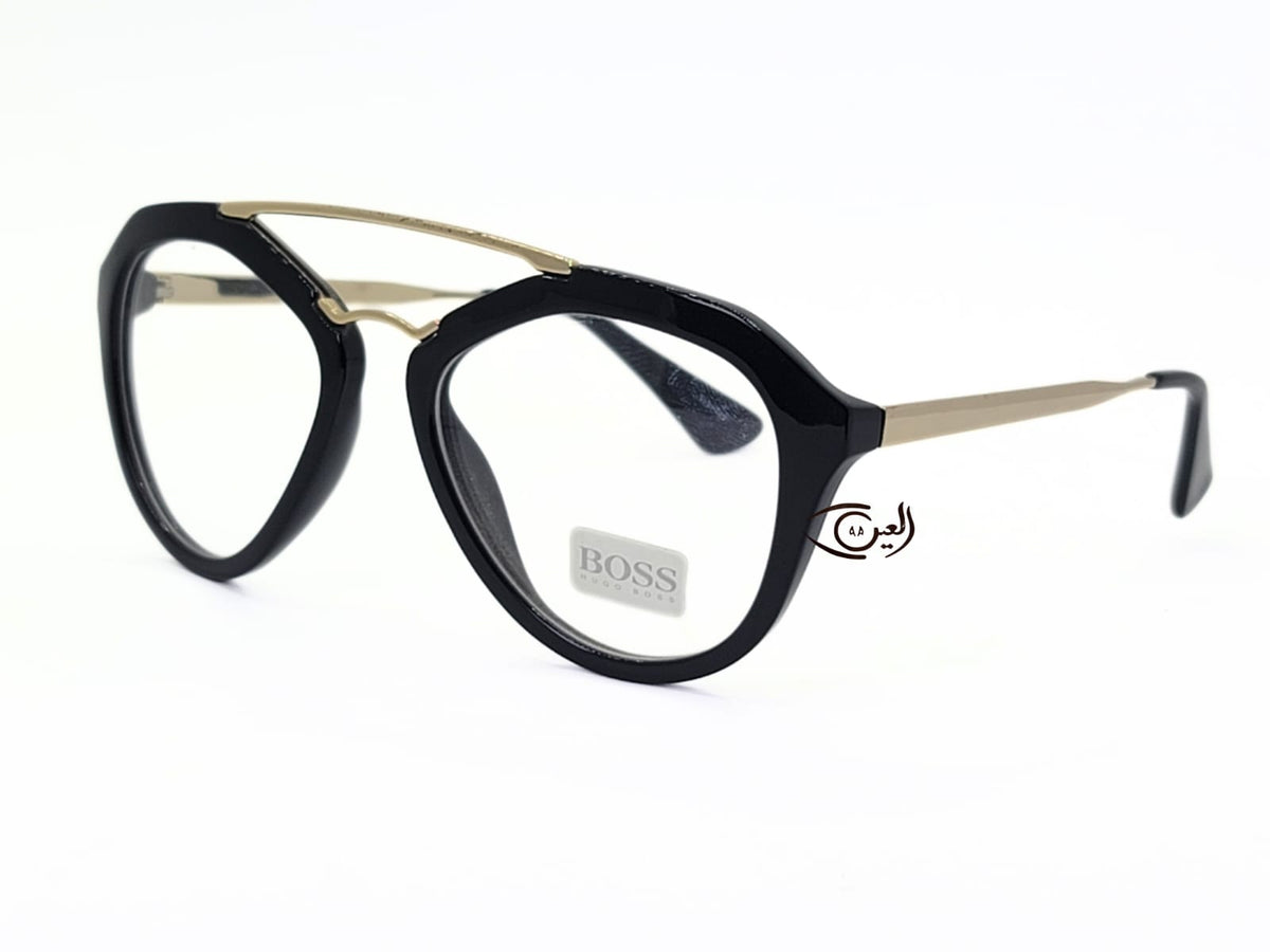 Designer  - Black Bridge golden metalic - Female - plastic+Metal - Geometric - Eyewear