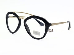 Designer  - Black Bridge golden metalic - Female - plastic+Metal - Geometric - Eyewear