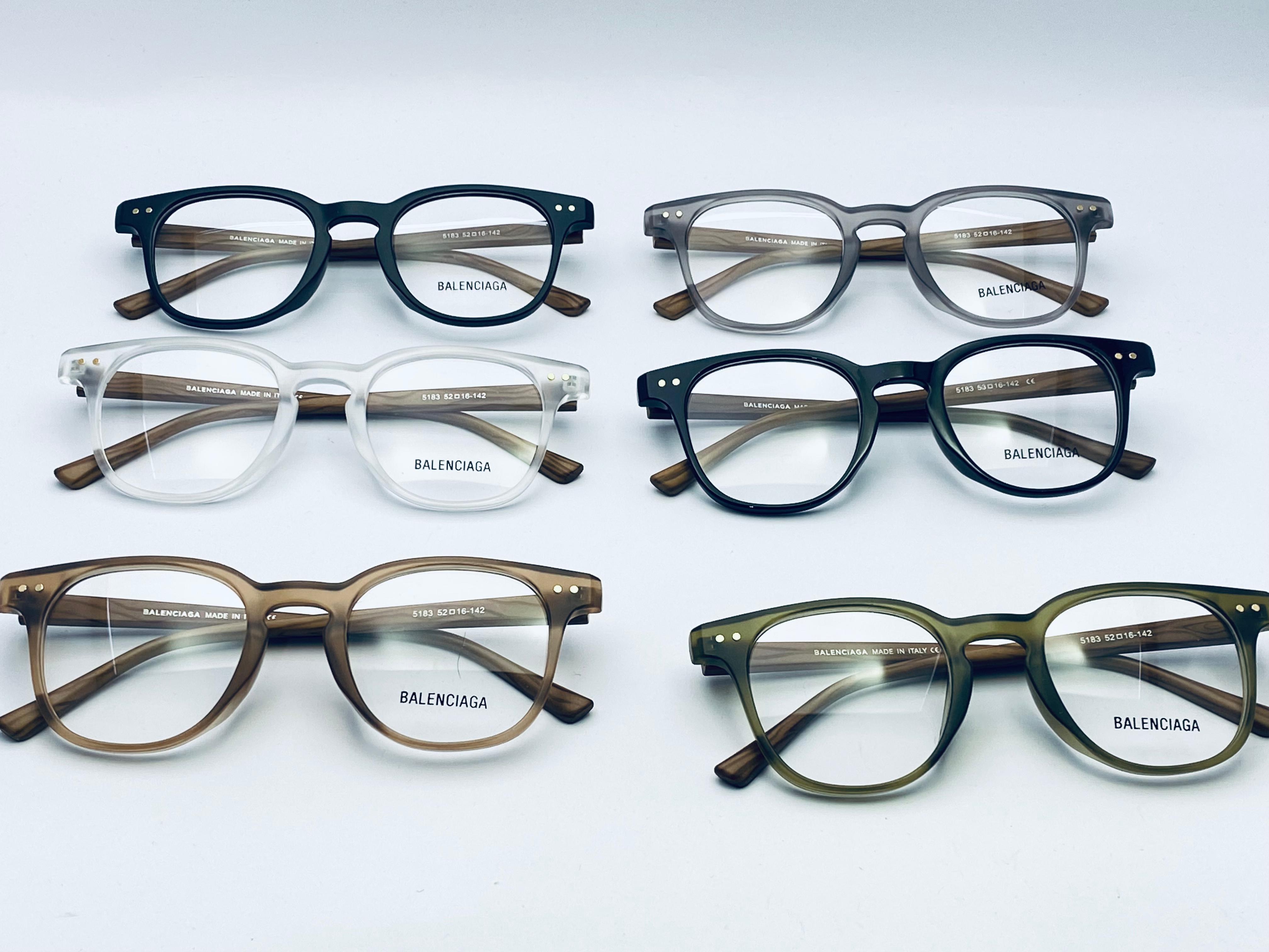 Balenciaga Unisex Acetate Eyeglasses – Classic Round Square Frame