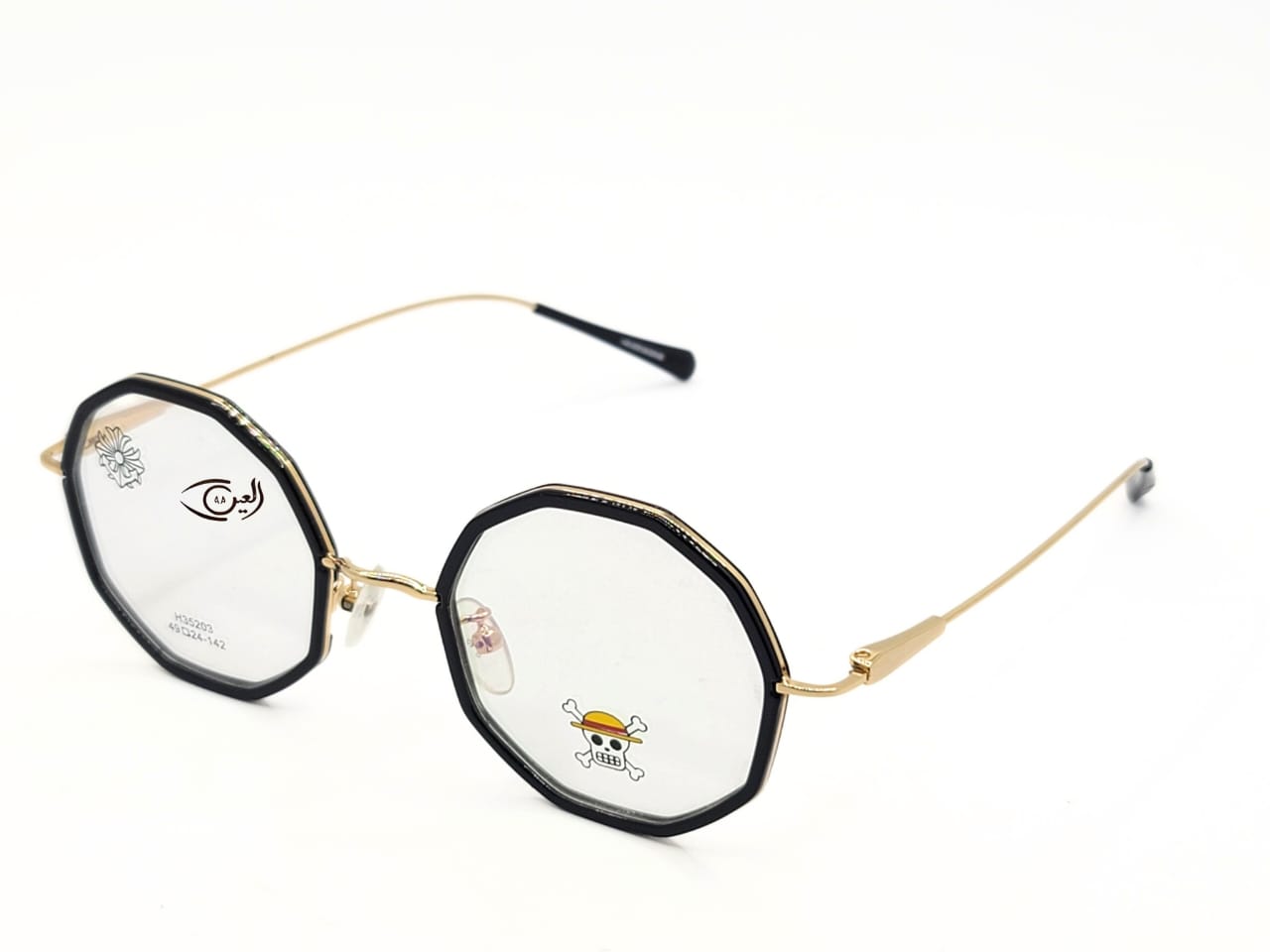 Designer  - Black with Golden Stick - Female - Metal - Hexa - Eyewear