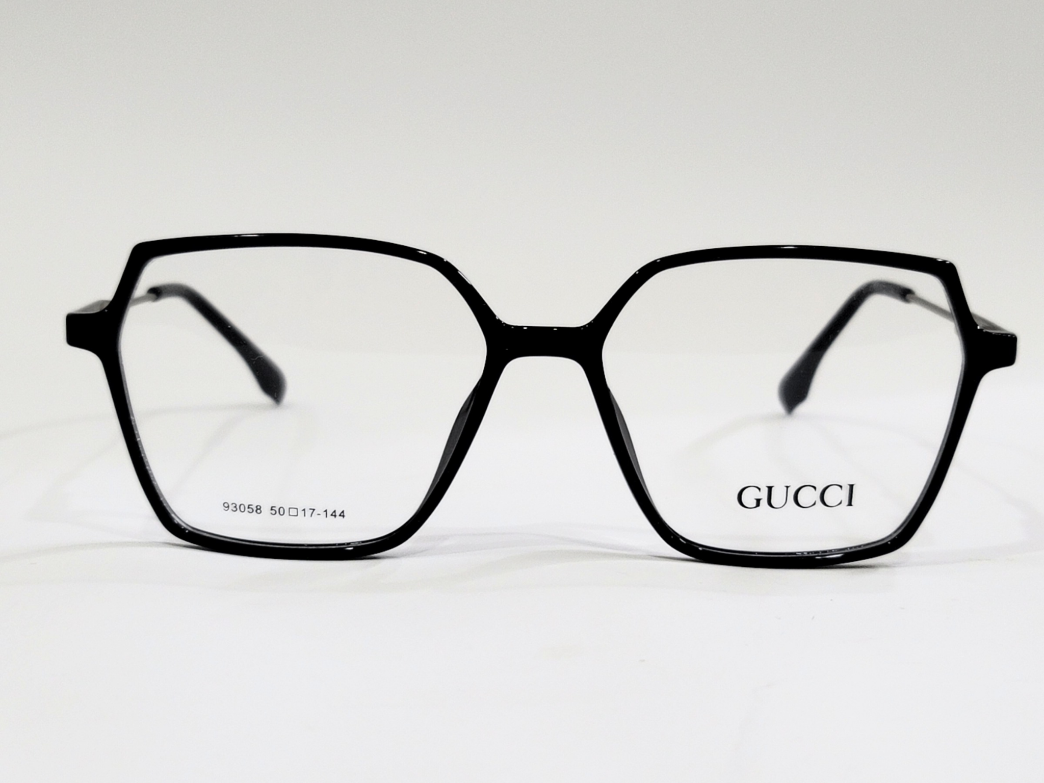 "Gucci Black Square-Frame Eyeglasses (93058)".