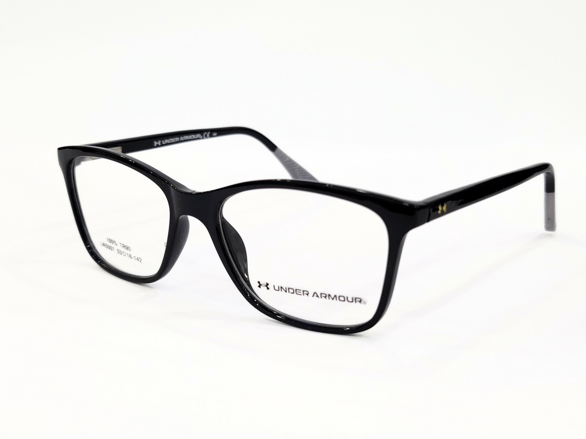 Under Armour Black Rectangular Glasses (Unisex)