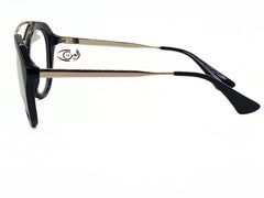 Designer  - Black Bridge golden metalic - Female - plastic+Metal - Geometric - Eyewear