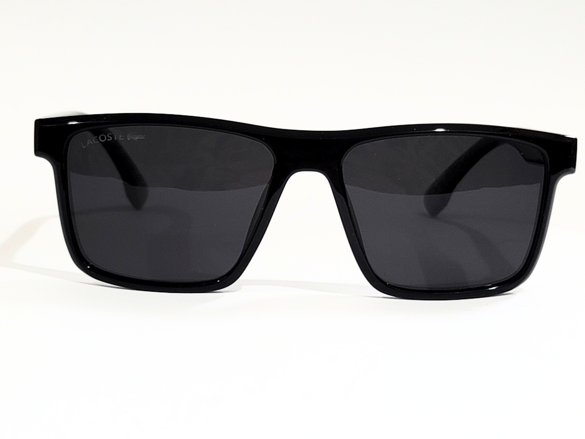 Lacoste Black Rectangular Sunglasses – UV Protection Unisex Style"